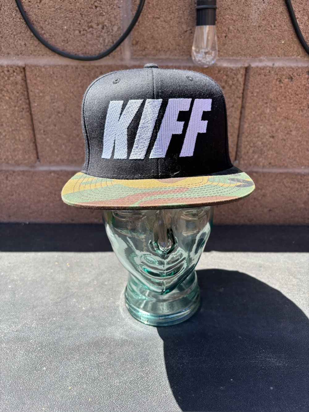 KIFF Yupoong the classics Black Camouflage Snapback Hat Adjustable Men One Size